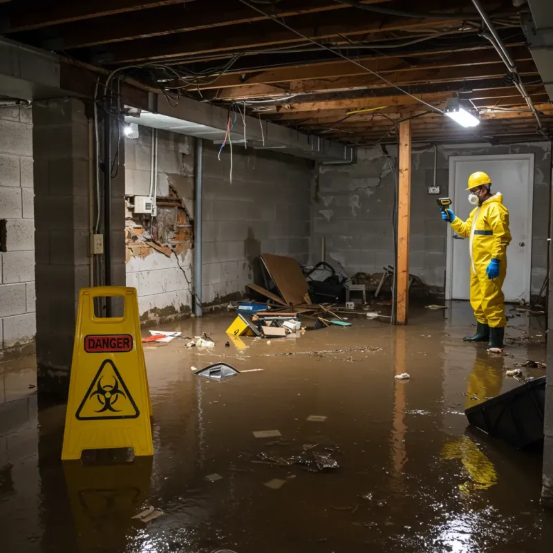 Flooded Basement Electrical Hazard in Toquerville, UT Property