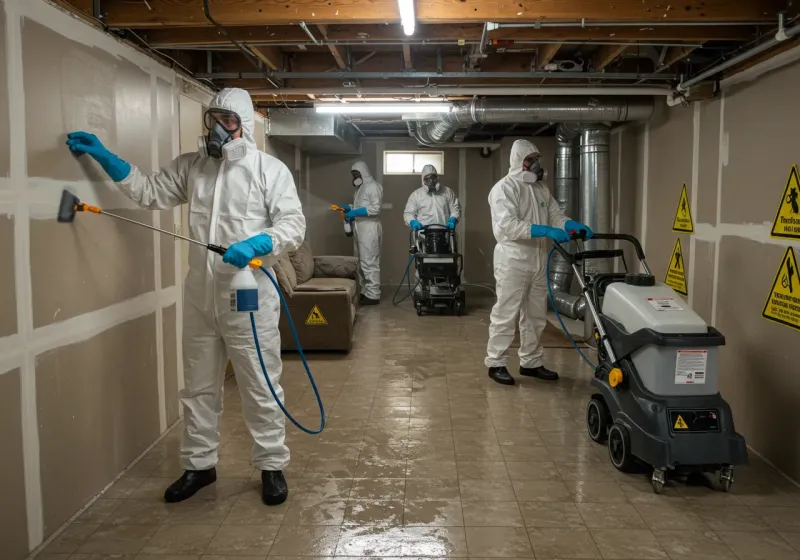 Basement Moisture Removal and Structural Drying process in Toquerville, UT